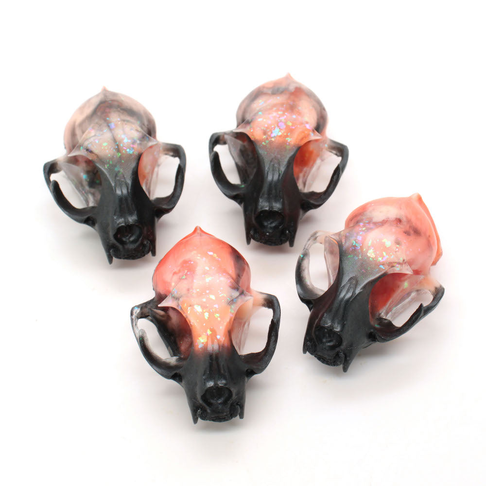 PUMPKIN SPICE mini cat skull