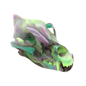 NORTHERN LIGHTS wolf skull II