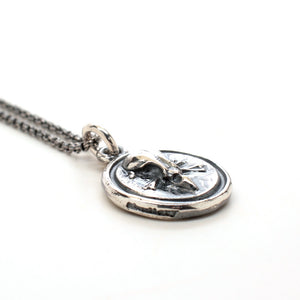 silver skull medallion
