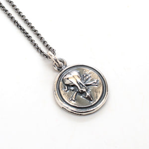 silver skull medallion
