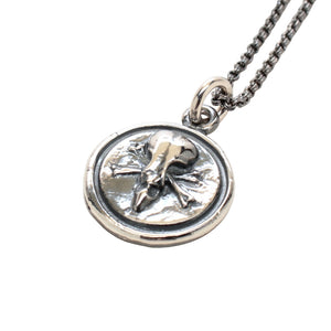 silver skull medallion