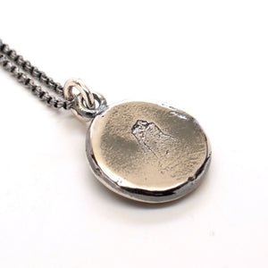 silver skull medallion