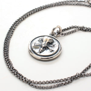 silver skull medallion