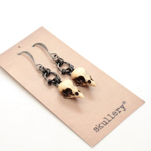 mini sparrow earrings - bone