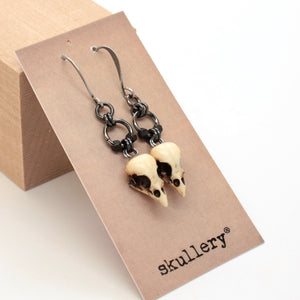 mini sparrow earrings - bone