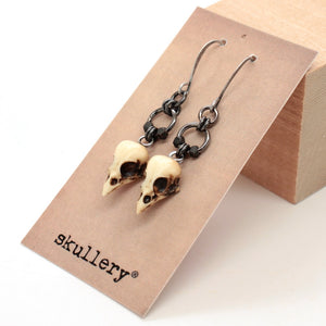 mini sparrow earrings - bone