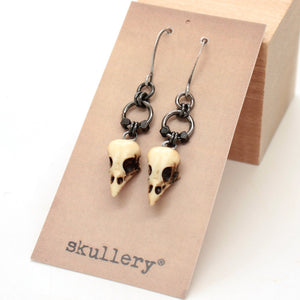 mini sparrow earrings - bone