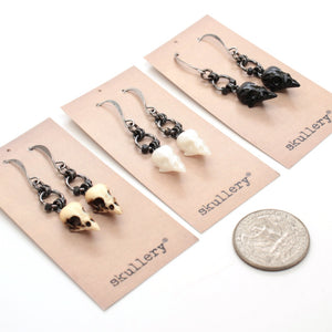 mini sparrow earrings - pearl