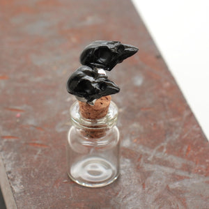 mini sparrow studs - black