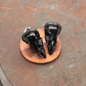 mini sparrow studs - black