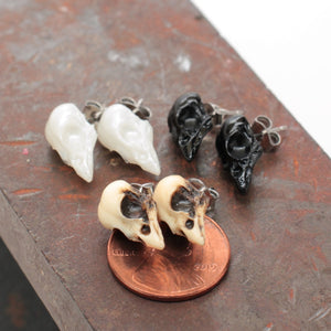 mini sparrow studs - black