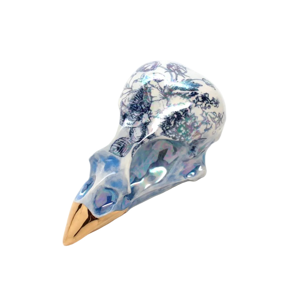 ceramic sparrow skull iii