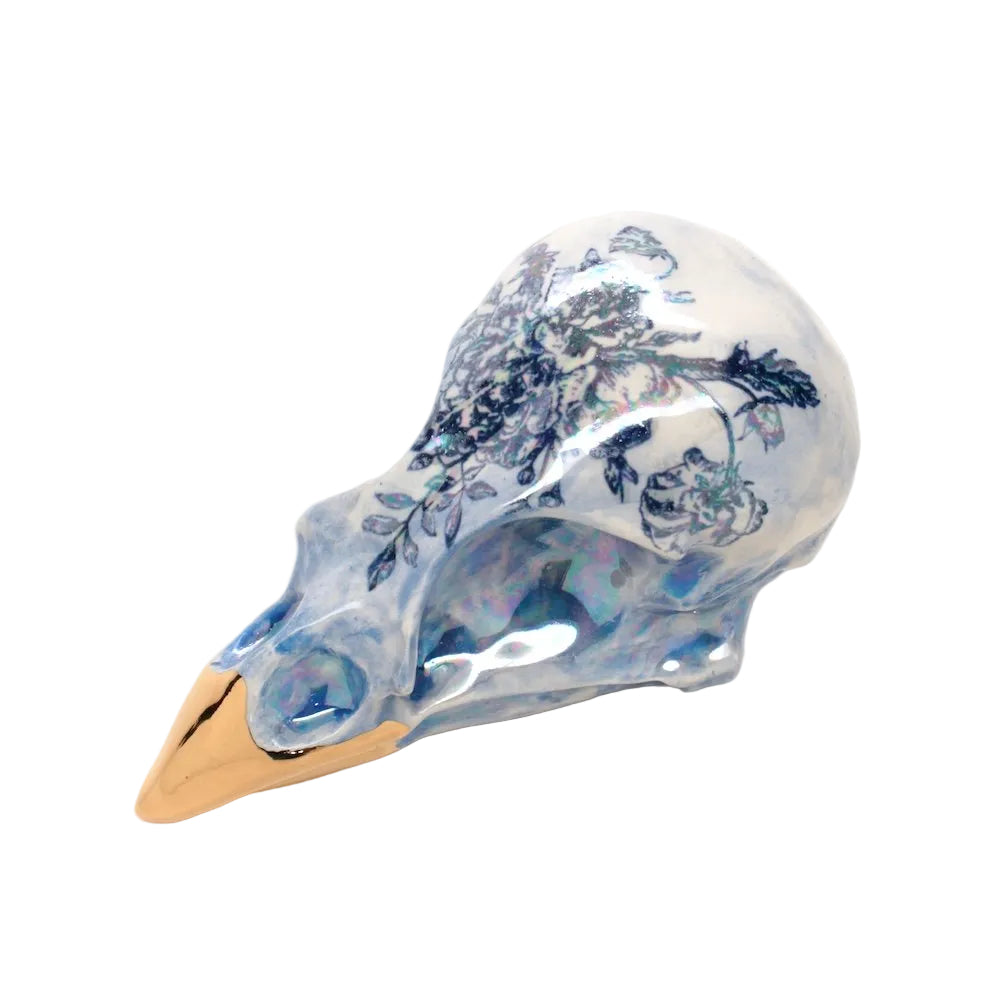 ceramic sparrow skull iv