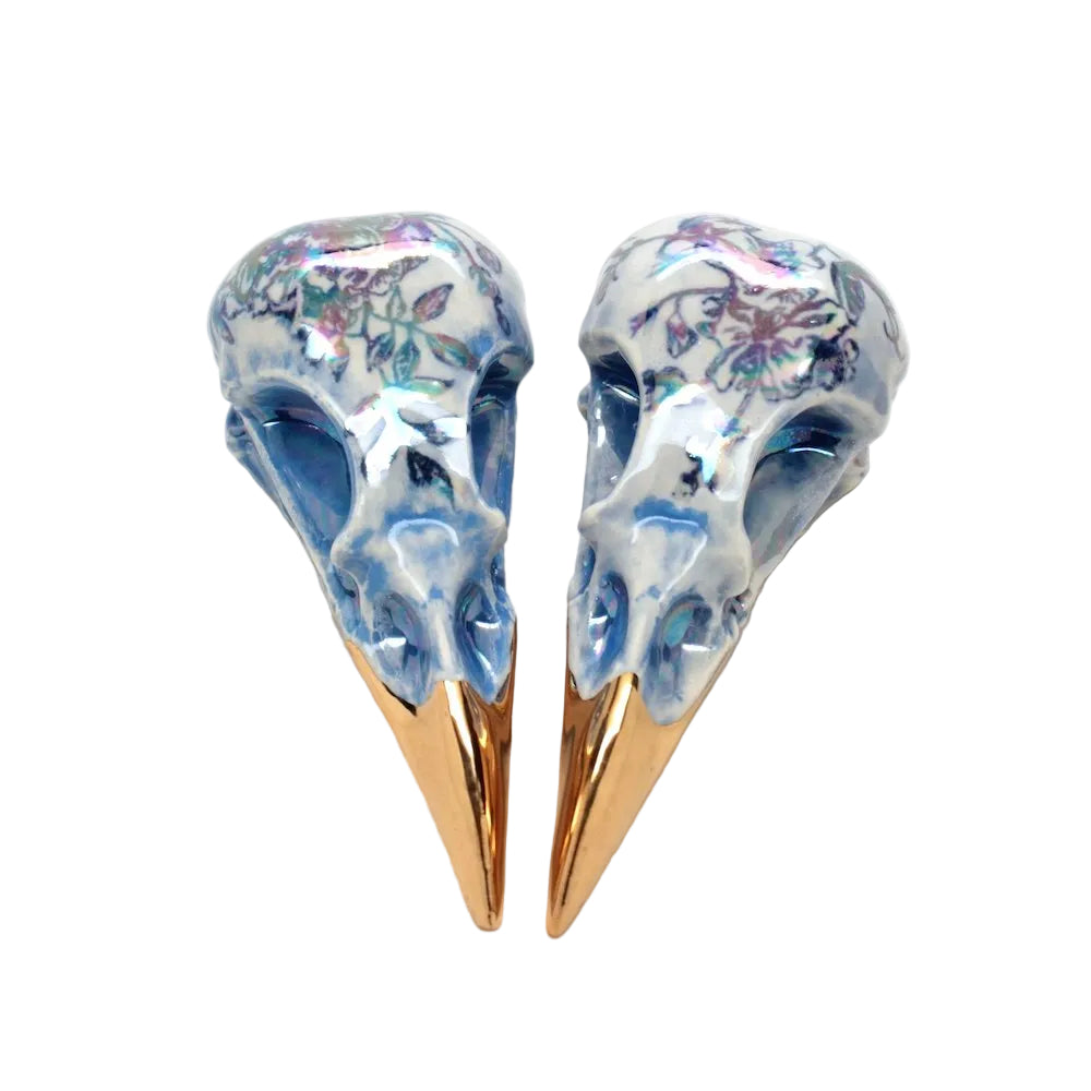 ceramic magpie skull iv