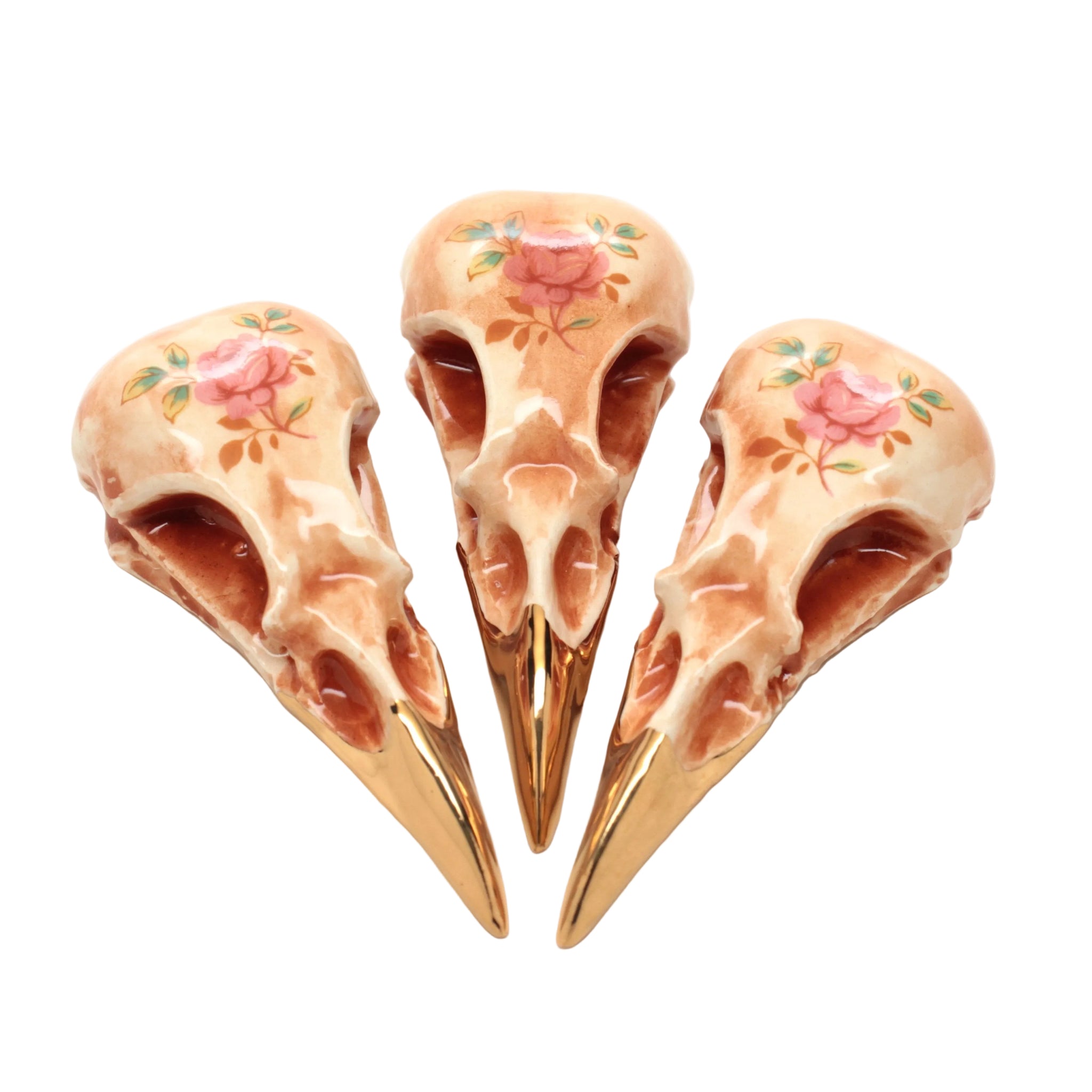 ceramic magpie skull i