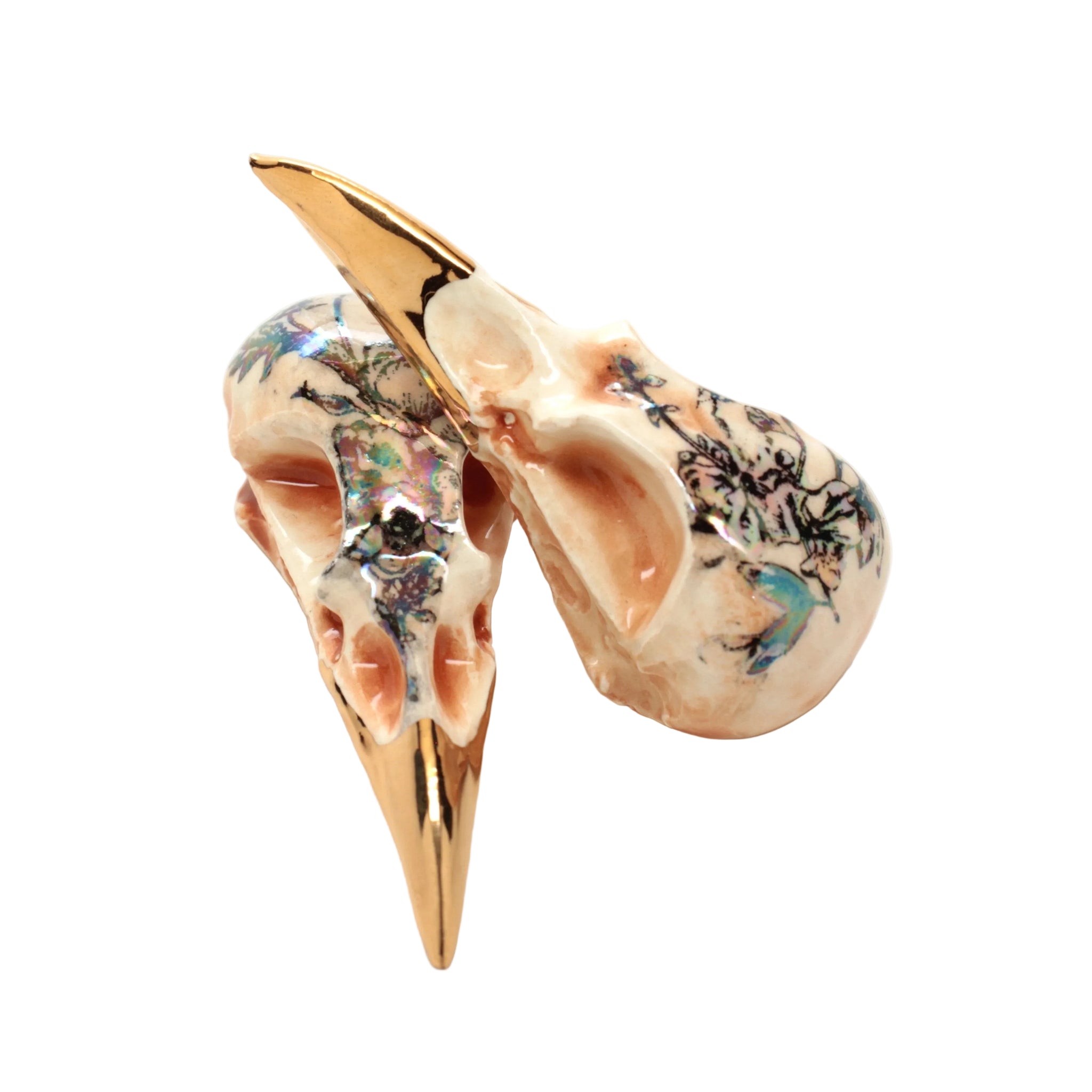 ceramic magpie skull v
