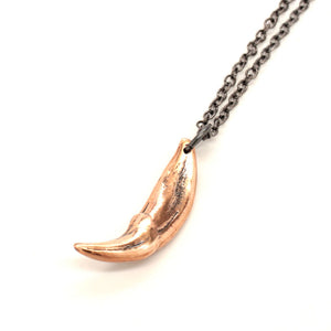 bronze coyote tooth necklace