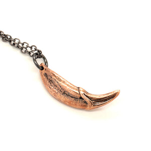 bronze coyote tooth necklace