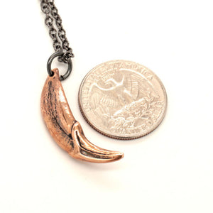 bronze coyote tooth necklace